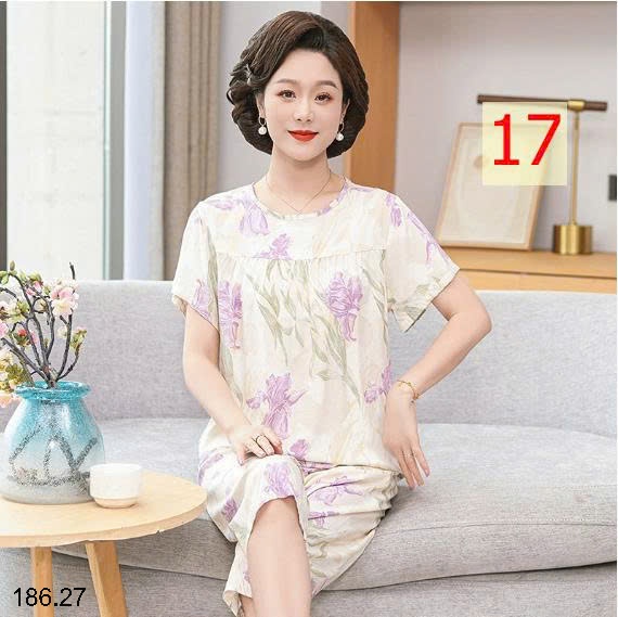 25HA186.27 - BỘ LANH LỤA TRUNG NIÊN CHO MẸ
