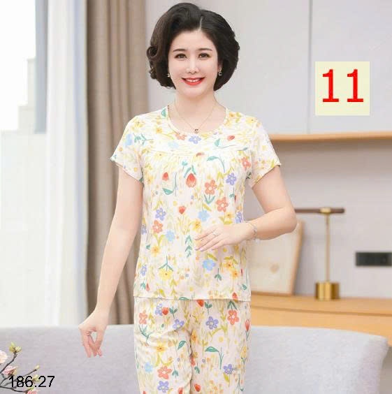 25HA186.27 - BỘ LANH LỤA TRUNG NIÊN CHO MẸ