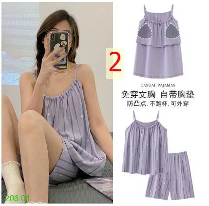 25HA206.01 - BỘ HAI DÂY NỮ COTTON KÈM ĐỆM NGỰC
