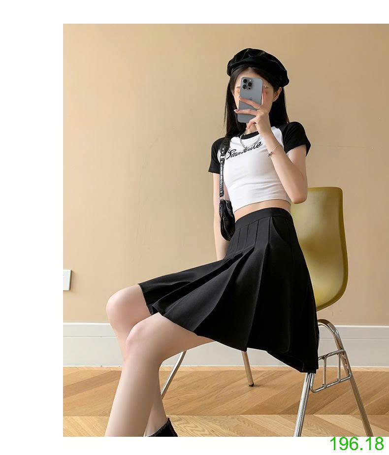 25HA196.18 - CHÂN VÁY XẾP LY NỮ