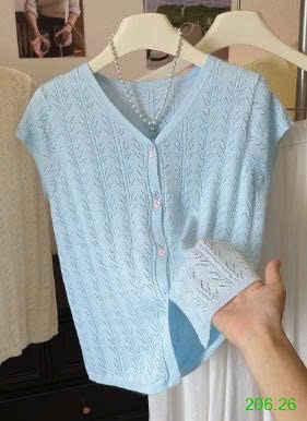 25HA206.26 - ÁO CARDIGAN DỆT KIM CỔ V