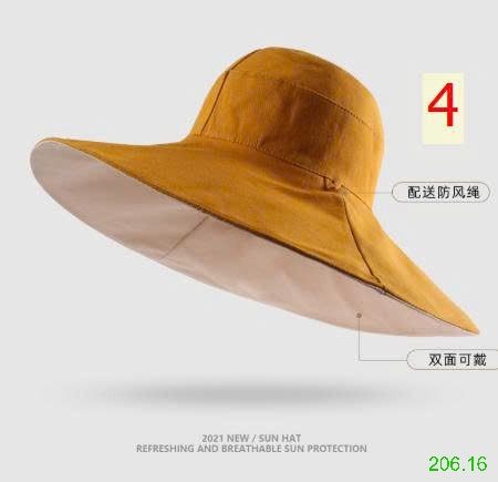 25HA206.16 - MŨ CHỐNG NẮNG VÀNH RỘNG NỮ