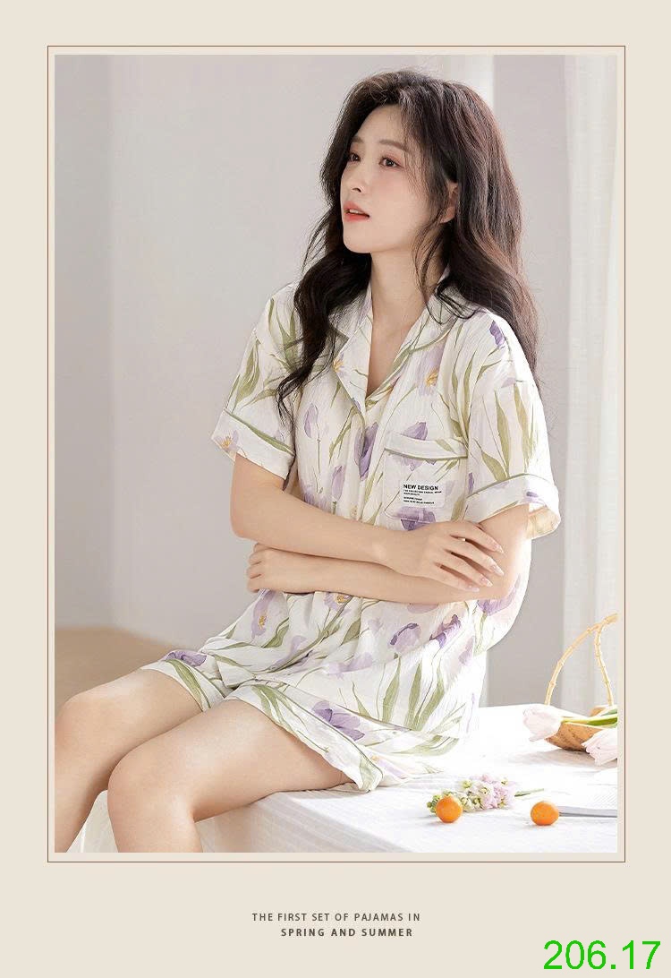 25HA206.17 - BỘ NGỦ CỘC TAY NỮ