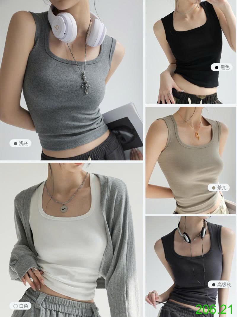 25HA206.21 - ÁO BA LỖ CỔ VUÔNG NỮ