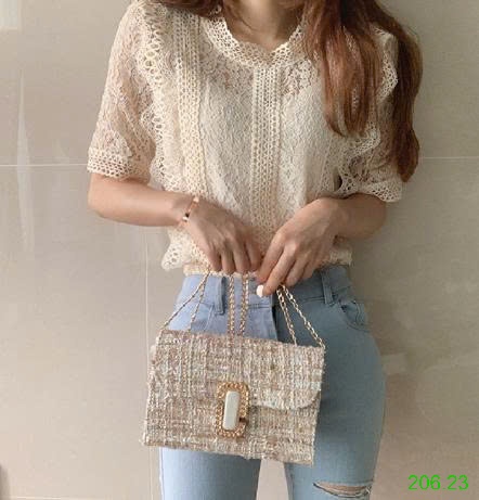 25HA206.23 - ÁO SƠ MI PHỐI REN