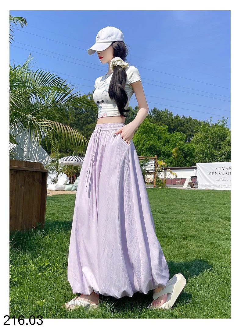 25HA216.03 - VÁY CHỮ A DÁNG DÀI CHO NỮ