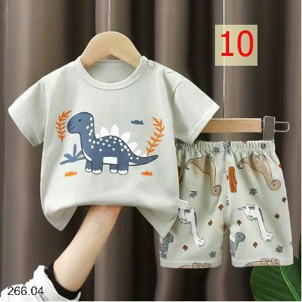 25HA266.04 - SET 2 BỘ COTTON MẶC NHÀ CHO BÉ YÊU
