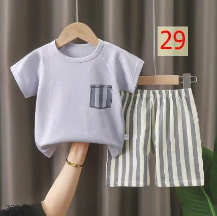 25HA266.04 - SET 2 BỘ COTTON MẶC NHÀ CHO BÉ YÊU