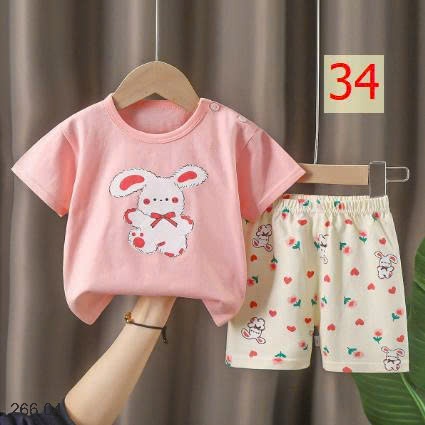 25HA266.04 - SET 2 BỘ COTTON MẶC NHÀ CHO BÉ YÊU
