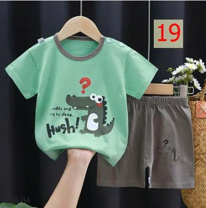 25HA266.04 - SET 2 BỘ COTTON MẶC NHÀ CHO BÉ YÊU