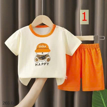 25HA266.04 - SET 2 BỘ COTTON MẶC NHÀ CHO BÉ YÊU