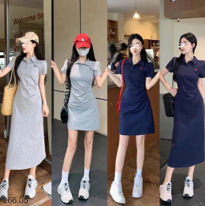 25HA266.05 - VÁY POLO THÊU HÃNG MOSESQUEEN