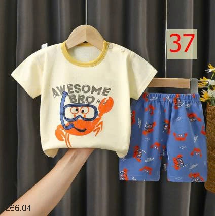 25HA266.04 - SET 2 BỘ COTTON MẶC NHÀ CHO BÉ YÊU
