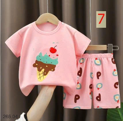 25HA266.04 - SET 2 BỘ COTTON MẶC NHÀ CHO BÉ YÊU