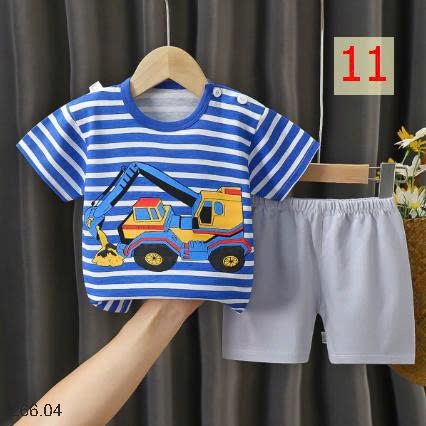 25HA266.04 - SET 2 BỘ COTTON MẶC NHÀ CHO BÉ YÊU