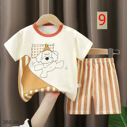 25HA266.04 - SET 2 BỘ COTTON MẶC NHÀ CHO BÉ YÊU