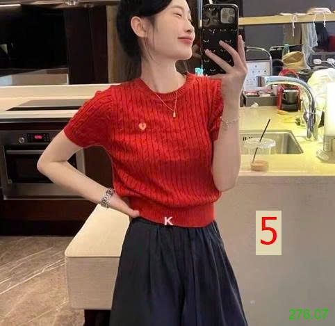 25HA276.07 - ÁO DỆT KIM NỮ THÊU HÌNH TIM