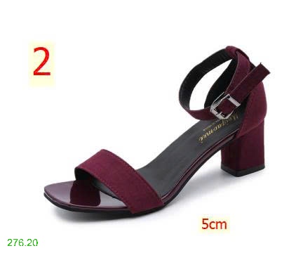 25HA276.20 - SANDAL QUAI NGANG GÓT VUÔNG NỮ