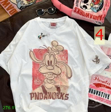 25HA276.11 - ÁO THUN NGẮN TAY COTTON HOẠT HÌNH CHO NỮ
