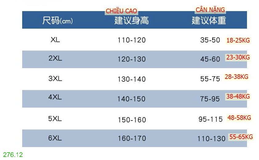 25HA276.12 - BỘ BƠI YUKE BÉ TRAI