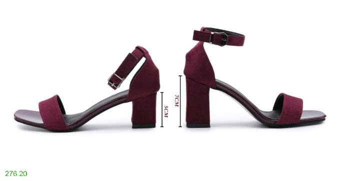 25HA276.20 - SANDAL QUAI NGANG GÓT VUÔNG NỮ