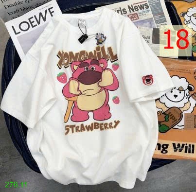 25HA276.11 - ÁO THUN NGẮN TAY COTTON HOẠT HÌNH CHO NỮ