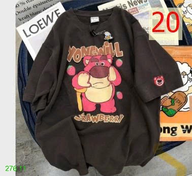 25HA276.11 - ÁO THUN NGẮN TAY COTTON HOẠT HÌNH CHO NỮ