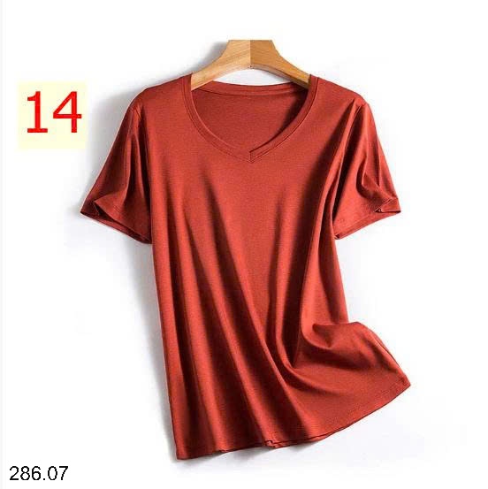 25HA286.07 - ÁO THUN MERCERIZED TAY NGẮN CHO NỮ FULLBOX
