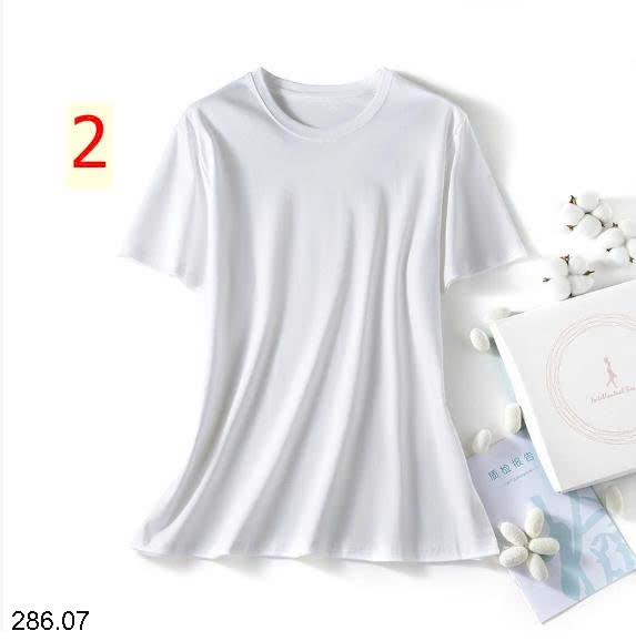 25HA286.07 - ÁO THUN MERCERIZED TAY NGẮN CHO NỮ FULLBOX