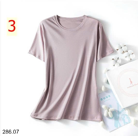25HA286.07 - ÁO THUN MERCERIZED TAY NGẮN CHO NỮ FULLBOX