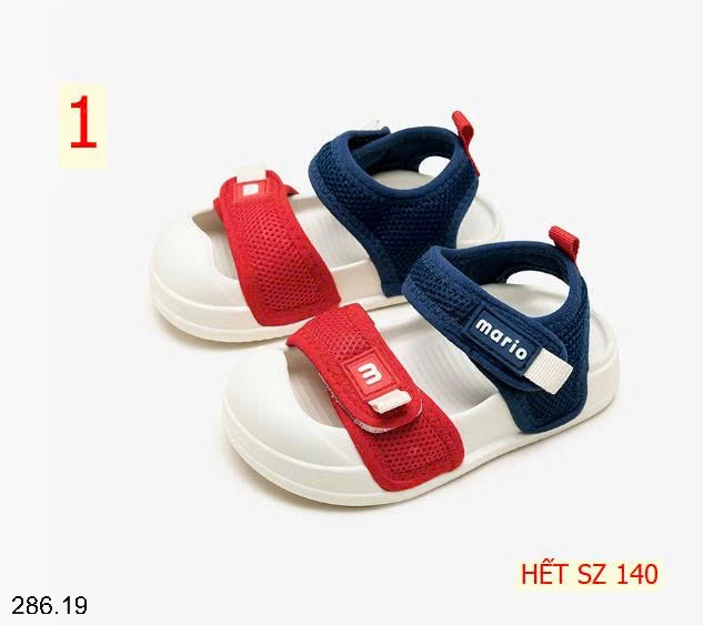 25HA286.19 - SANDAL BÍT MŨI MARIO CHO BÉ YÊU