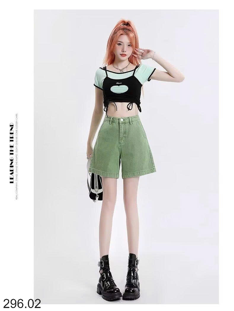 25HA296.02 - QUẦN SHORT DEMIN CHO NỮ