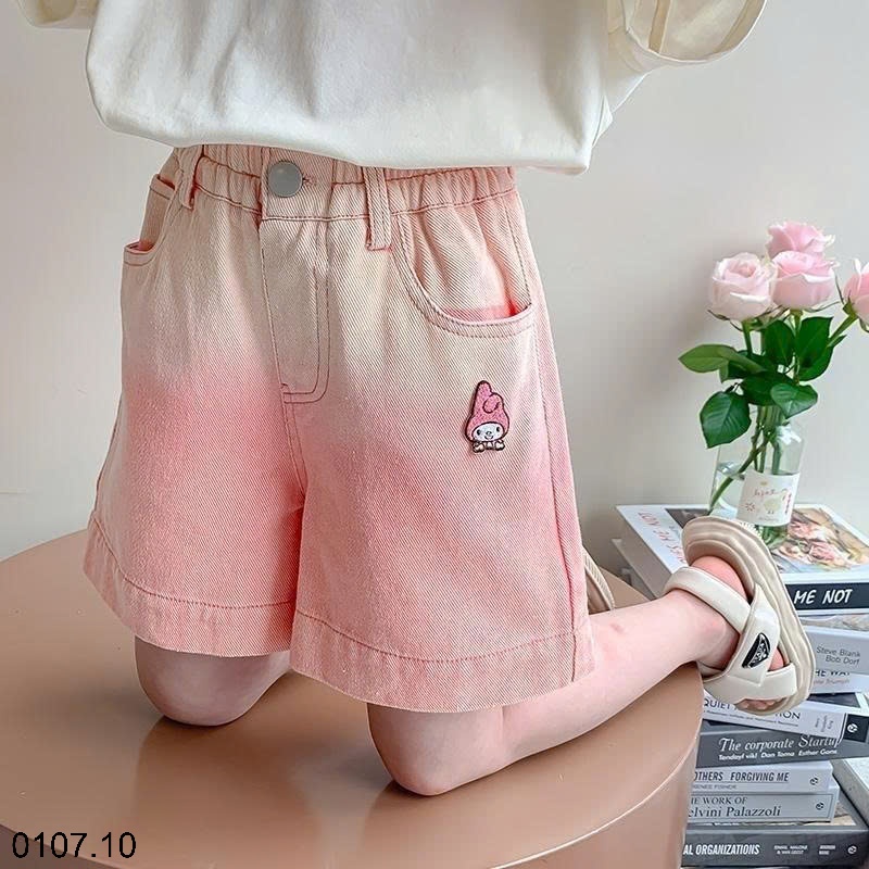 25HA0107.10 - QUẦN SHORT JEAN KUROMI BÉ GÁI