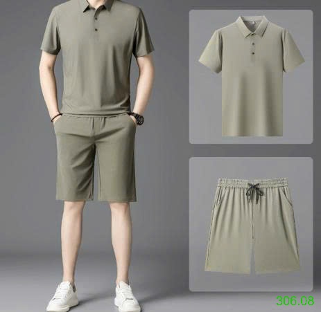25HA306.08 - BỘ POLO LỤA BĂNG NAM CAO CẤP