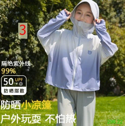 25HA296.22 - ÁO CHỐNG NẮNG LỤA BĂNG LOANG MÀU BÉ GÁI