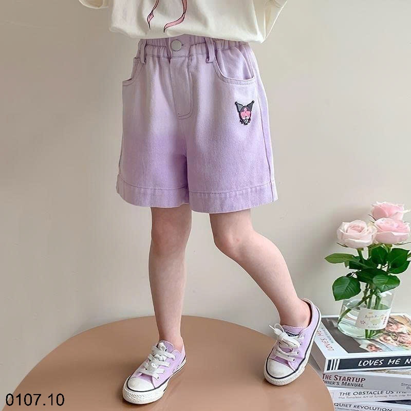 25HA0107.10 - QUẦN SHORT JEAN KUROMI BÉ GÁI