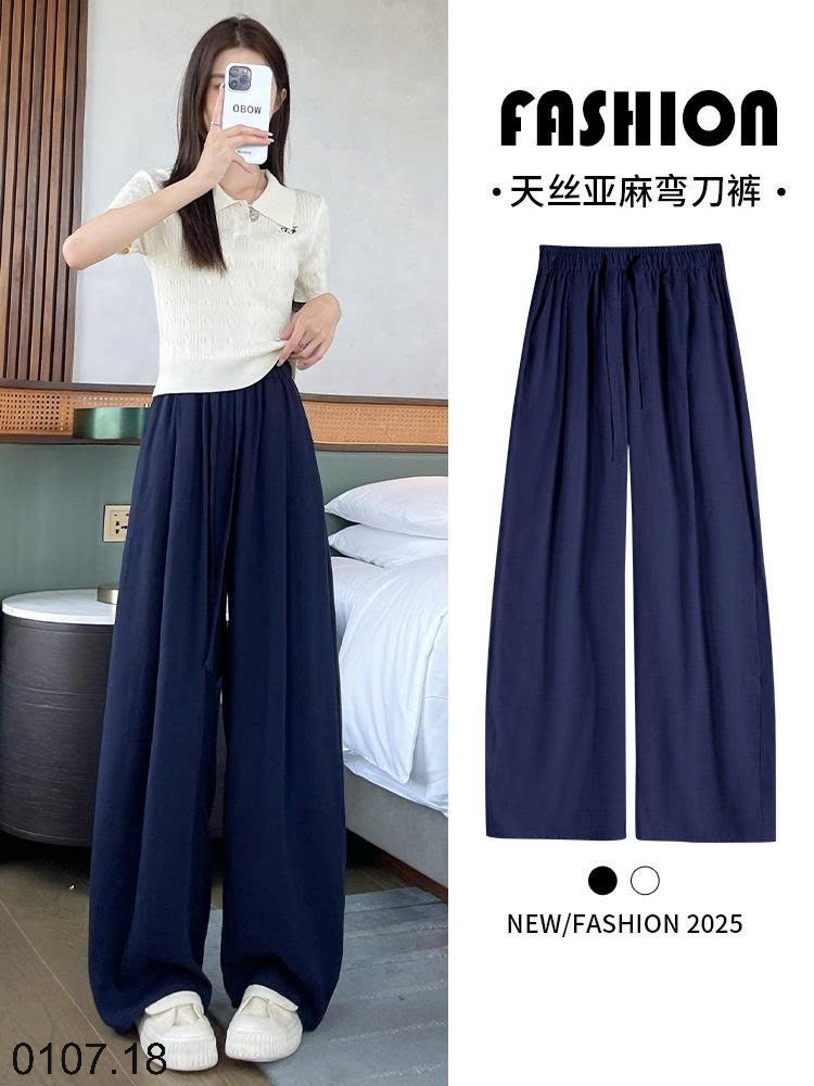 25HA0107.18 - QUẦN TENCEL ỐNG RỘNG CHO NỮ