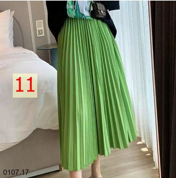 25HA0107.17 - CHÂN VÁY DÀI XẾP LY
