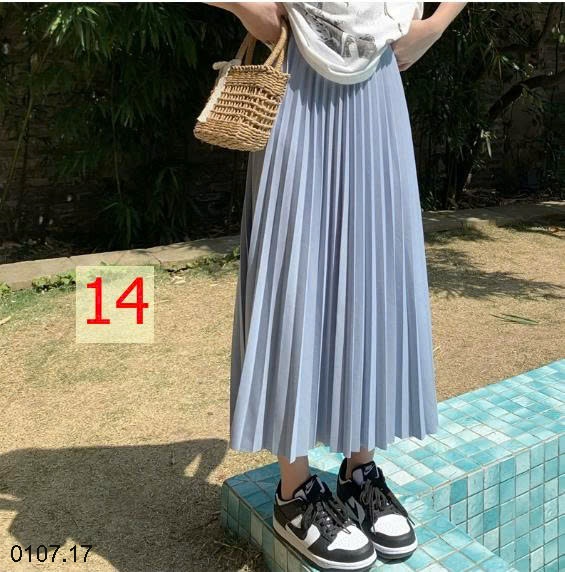 25HA0107.17 - CHÂN VÁY DÀI XẾP LY