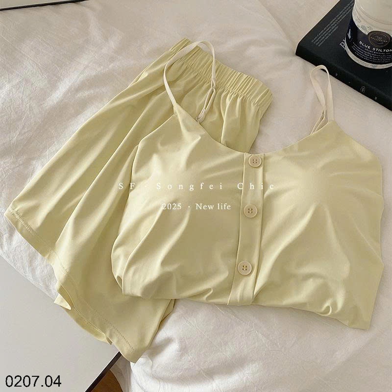 25HA0207.04 - BỘ MẶC NHÀ 2S KÈM BRA QUẢNG CHÂU CAO CẤP
