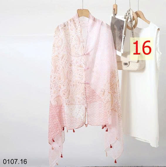 25HA0107.16 - KHĂN CHOÀNG HOẠ TIẾT