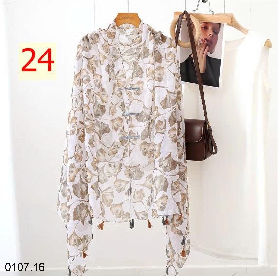 25HA0107.16 - KHĂN CHOÀNG HOẠ TIẾT