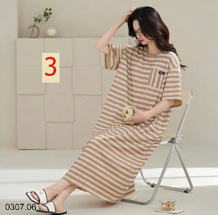 25HA0307.06 - VÁY NGỦ COTTON NGUYÊN CHẤT NỮ