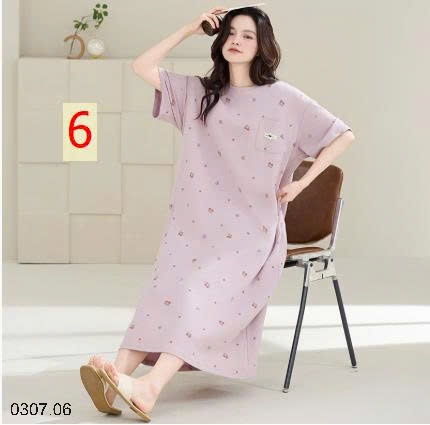 25HA0307.06 - VÁY NGỦ COTTON NGUYÊN CHẤT NỮ