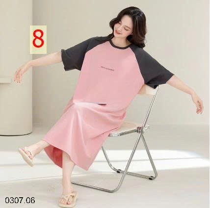 25HA0307.06 - VÁY NGỦ COTTON NGUYÊN CHẤT NỮ