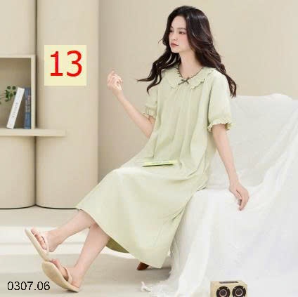 25HA0307.06 - VÁY NGỦ COTTON NGUYÊN CHẤT NỮ