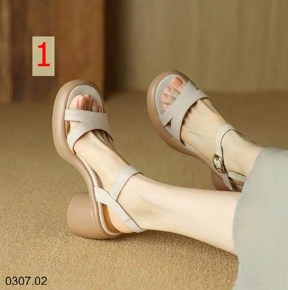 25HA0307.02 - SANDAL CAO GÓT ĐẾ VUÔNG