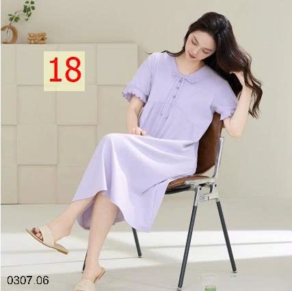 25HA0307.06 - VÁY NGỦ COTTON NGUYÊN CHẤT NỮ