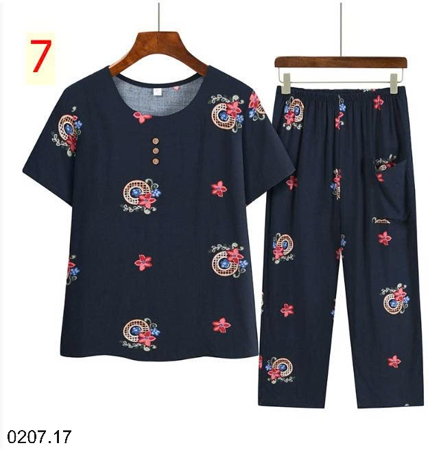 25HA0207.17 - BỘ TRUNG NIÊN CỘC TAY CHO BÀ CHO MẸ