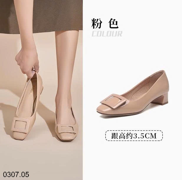 25HA0307.05 - GIÀY DUSTO GÓT VUÔNG CAO CẤP